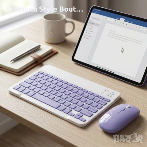 Комплект Bluetooth клавиатура и мишка – ултратънки, презареждащи се, мултифункционални