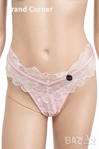 Дамско долнище Hunkemöller L – нежно розово с дантела и флорална бродерия