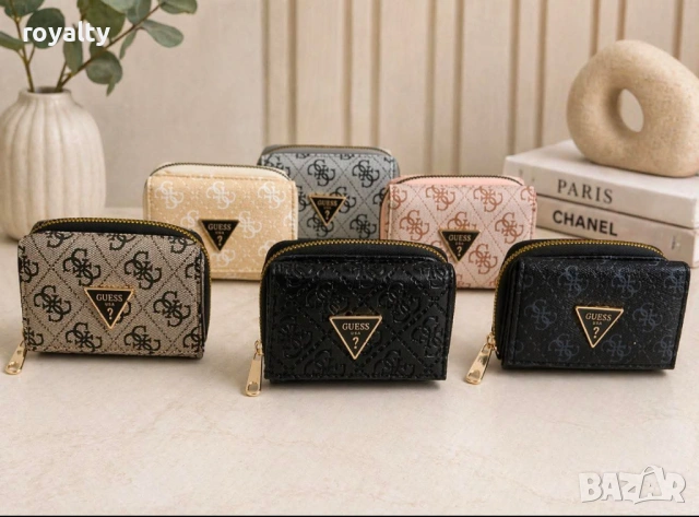 Guess Ново Дамско Кожено Портмоне Гес Различни Цветове 