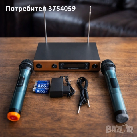 Безжични микрофони и станция SH-588D – Идеални за забави и професионални изпълнения, снимка 5 - Микрофони - 55174892