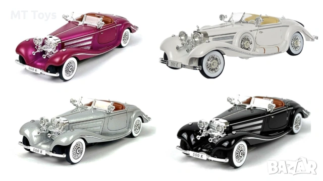 Метална кола Mercedes 500K - 1:24