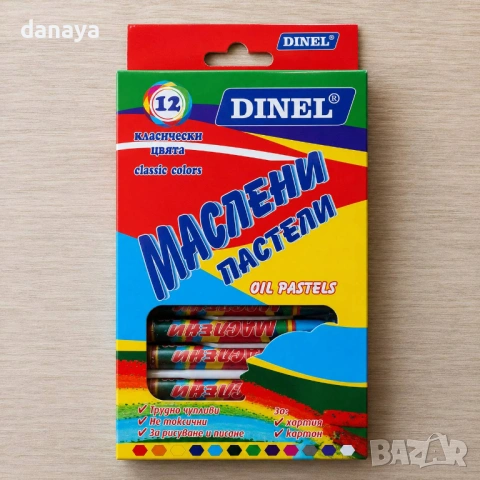 6783 Маслени пастели DINEL, 12 цвята