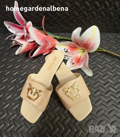 Дамски чехли Pinko – Бежово 🤍✨