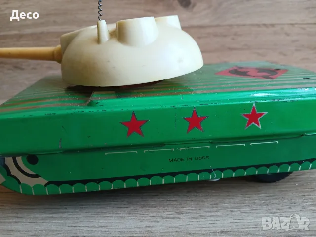 Стара ламаринена играчка USSR танк Norma., снимка 8 - Колекции - 55541250