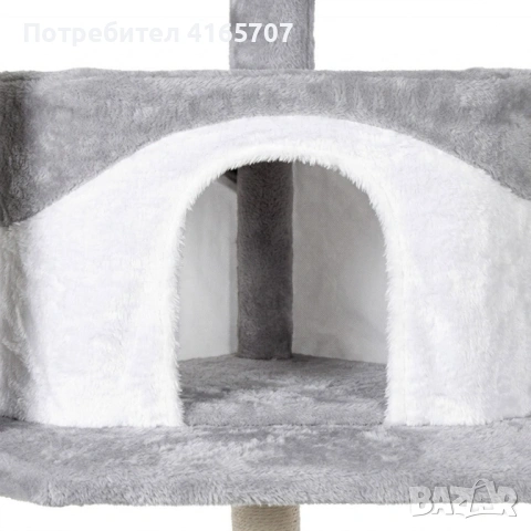 Драскалка дърво за котки XXL 203 см – 11 нива, къщички, легла, хамак и катерушка, снимка 3 - За котки - 54714958