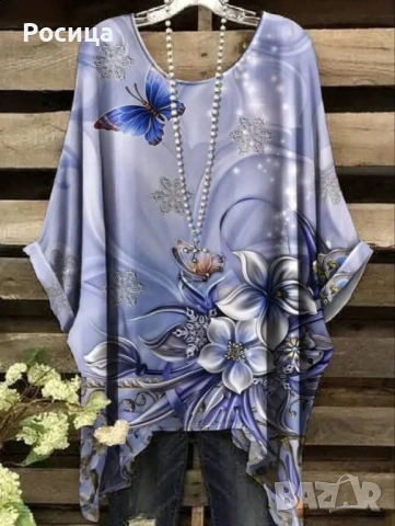 Дамски блузон туника размер 3ХЛ има разтегливост трико нова.