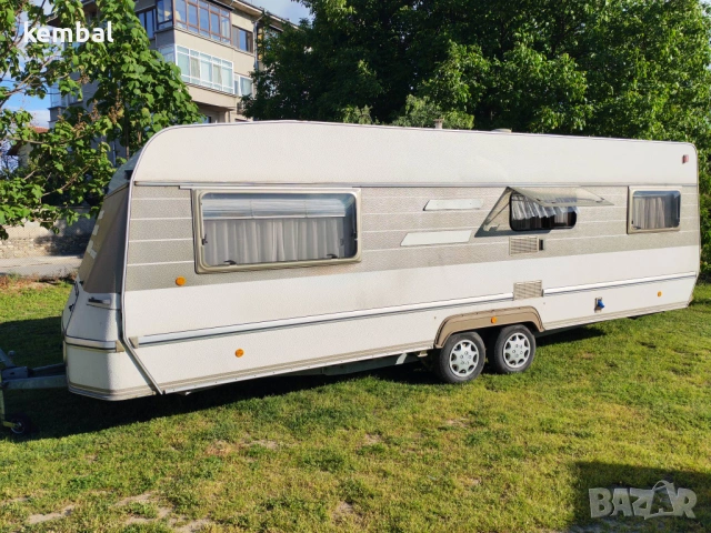 Hymer голяма 4 местна каравана - подходяща за Стационарна, снимка 5 - Каравани и кемпери - 54673857