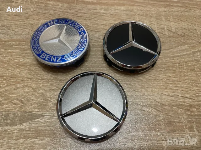 Капачки за джанти Mercedes 75mm Капачки за джанти Мерцедес 75мм, снимка 3 - Аксесоари и консумативи - 55647452