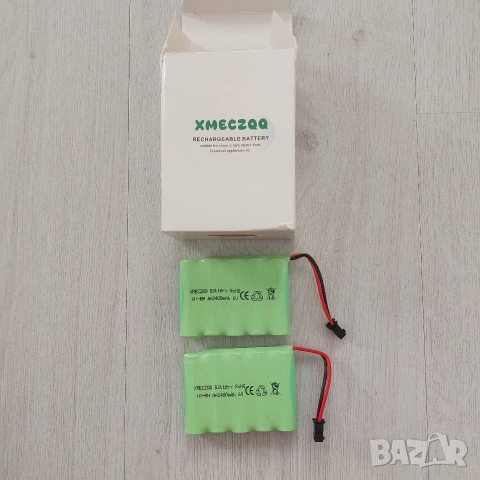 Комплект 2бр. Акумулаторни Батерии 6V 2400mAh Ni-MH за RC Коли и Играчки, Трапец, SM-2P