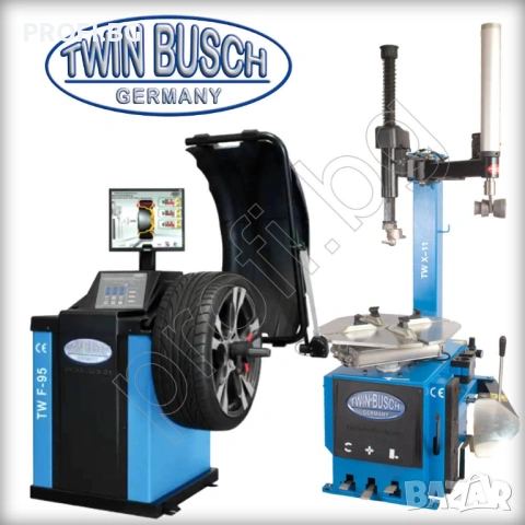 Баланс и монтаж демонтаж машина TWIN BUSCH GERMANY до 24"