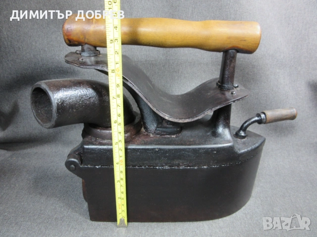 СТАРА РЕТРО ЧУГУНЕНА ЮТИЯ НА ЖАР С КОМИН И КЛАПА, снимка 9 - Антикварни и старинни предмети - 54158730