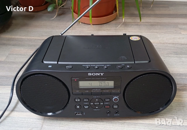 Sony Bluetooth CD/RadioFM  Boombox ZS-RS60BT,CD плейър