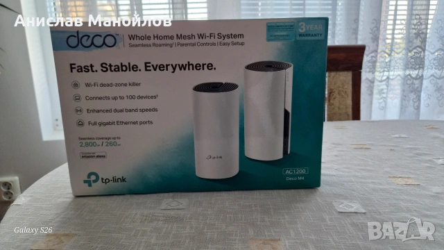 TP - Link Deco M4 ( Mesh Wi Fi ), снимка 4 - Рутери - 55146945