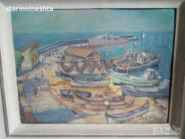 стара Картина художник Любо Иванов (1911–1974)  Любомир Иванов 