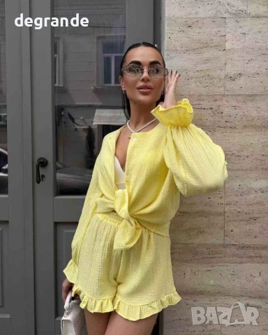 🧁Летен Комплект Ризка с Къси Панталонки🧁, снимка 4 - Комплекти - 54793098