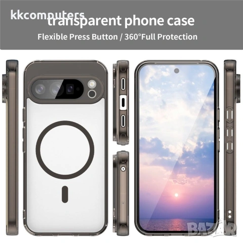 Google Pixel 10 Pro XL Калъф - Прозрачен, Магнитен, PC+TPU, 4 цвята, снимка 11 - Калъфи, кейсове - 55113980