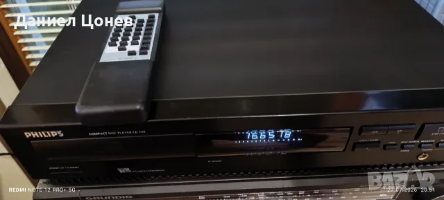 PHILIPS модел CD 720, снимка 12 - Аудиосистеми - 55436267
