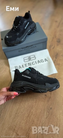 Balenciaga Triple S Black унисекс от 36 до 44 номер , снимка 10 - Маратонки - 55253155