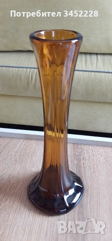 Ваза ретро стъкло за ценители 28см , снимка 2 - Вази - 54244489