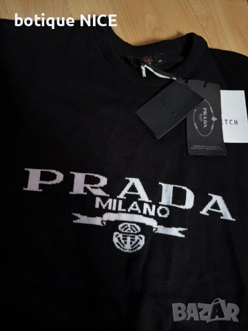 Prada блуза тениска финно машино плетиво, снимка 2 - Тениски - 54267765
