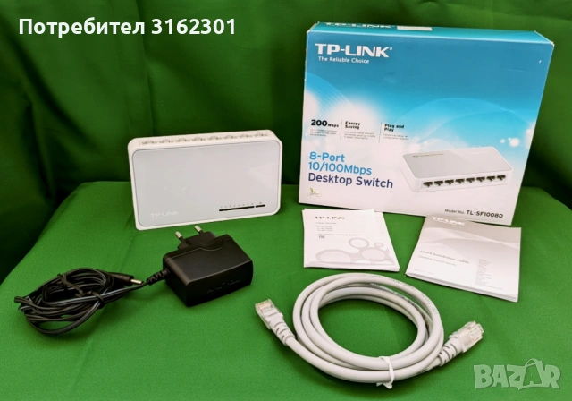 Продавам Switch TP-Link 8-Port 10/100Mbps - TL-SF1008D, снимка 3 - Суичове - 54691509