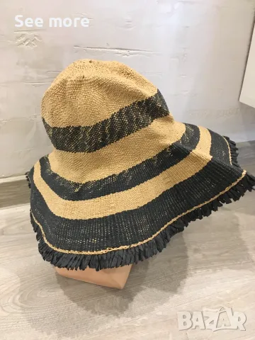 Нова с етикет NWT Becksöndergaard Kendra Straw Hat - Straw hats Size S/M, снимка 3 - Шапки - 55396027