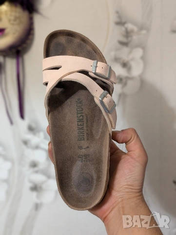 чехли Birkenstock Yao Vegan Birkibuc в светло розово номер 40 , снимка 9 - Чехли - 54512650