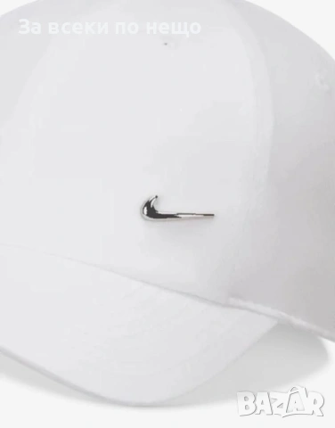 NIKE Dri-Fit Club Metal-Logo Cap White Бяла Шапка С Козирка И Метално Лого Код P2416, снимка 3 - Шапки - 54419458