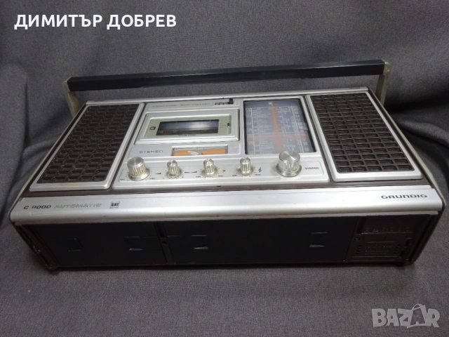 СТАР РЕТРО ТРАНЗИСТОР РАДИО КАСЕТОФОН GRUNDIG C 9000 AUTOMATIC STEREO, снимка 7 - Радиокасетофони, транзистори - 54080534