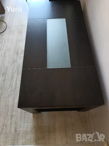 Масивна дървена холна маса – венге, 120×60 см, снимка 2 - Маси - 55676875