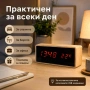 Светещ настолен електронен часовник дигитален термометър за стая ток, снимка 6