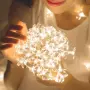 Многоцветни коледни LED лампички с цветя с щепсел  - Многоцветни, дължина - 5м ,28бр лампички., снимка 11