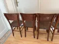 Винтидж кафяви дървени столове 5 броя, снимка 13