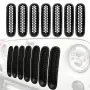 Вложки за предна решетка за Jeep Wrangler JK 2007-2015, пакет от 7 – матово черно НОВО, снимка 1