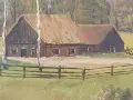Стара Немска Ръчно рисувана картина без рамка , снимка 4