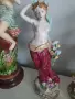 Meissen фигура 36см-1,4кг/еротика/Майсен порцеланова статуетка на момиче с цветя и шал, снимка 1