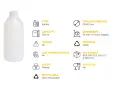 HDPE бутилка 250 мл, натурална, 28/410, снимка 2