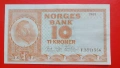 Норвегия 10 крони 1969, снимка 1