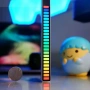 RGB LED лента с аудио активация, 32 LED диода, USB-C | Музикален VU метър за гейминг 10257, снимка 16