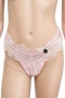 Дамско долнище Hunkemöller L – нежно розово с дантела и флорална бродерия, снимка 1