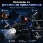 Презареждащ се LED челник за глава със сензор лед фенер за риболов бягане каска къмпинг палатка, снимка 3