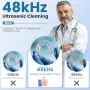 Нова UV-C ултразвукова вана 200 мл за протези, брекети, четки и бижута Почистване, снимка 2