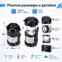 Мощна акумулаторна соларна лампа за къмпинг LED фенер USB соларен панел работна за риболов туризъм, снимка 4