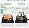 AMZCHEF индукционен плот 2 зони 3300W Flex Zone, снимка 2