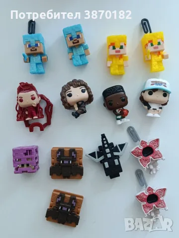 Kinder joy funko pop, Minecraft & stranger things 