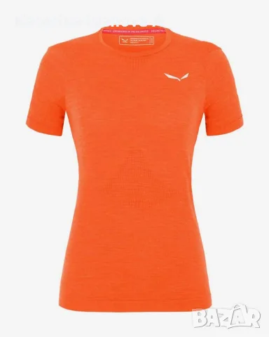 Дамска Мерино тениска Salewa Pedroc Merino – Orangе, Размер 38M, цена 44 €, снимка 5 - Спортна екипировка - 55294145
