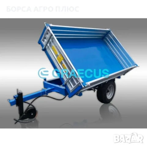 Ремарке едноосно с хидравлично разтоварване GRAECUS MT3000-3H, снимка 2 - Селскостопанска техника - 55540011