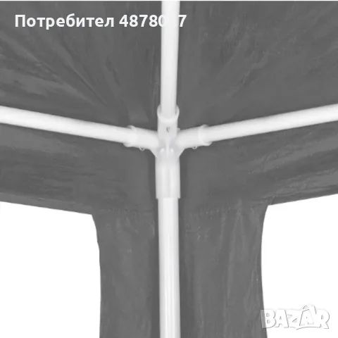 Градинска шатра 3x3 м – Здрава метална конструкция, регулируема височина и защита от слънце и дъжд, снимка 6 - Градински мебели, декорация  - 55485420