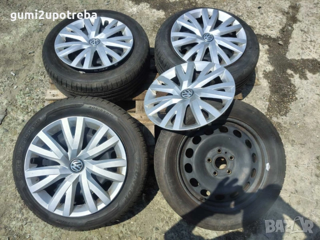 16 джанти 5х112 VW Golf 5 6 7 - 6,5J et50 Оригинал 205/55/16 Dunlop