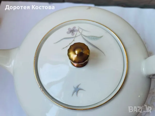 Красив порцеланов чайник от Германия с декор цветя, снимка 11 - Антикварни и старинни предмети - 55388261